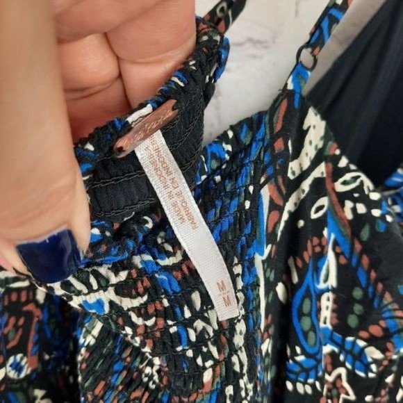 Free People Black and Blue Maxi Dress - Picture 10 of 10